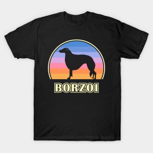 Borzoi Vintage Sunset Dog T-Shirt